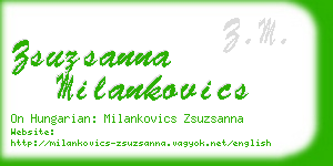 zsuzsanna milankovics business card